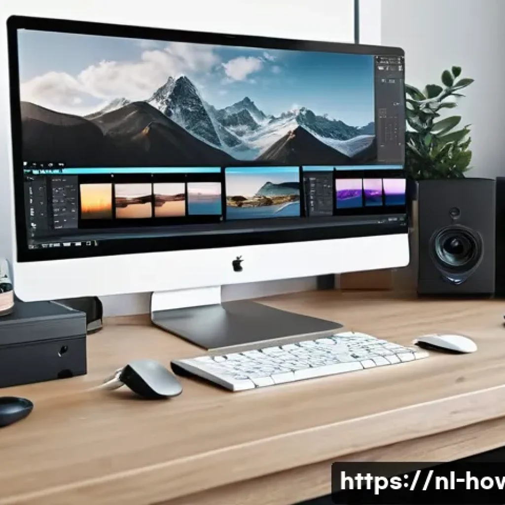 Filmora 활용법 - A sleek and modern video editing workspace featuring a clean and intuitive Filmora interface on a la...