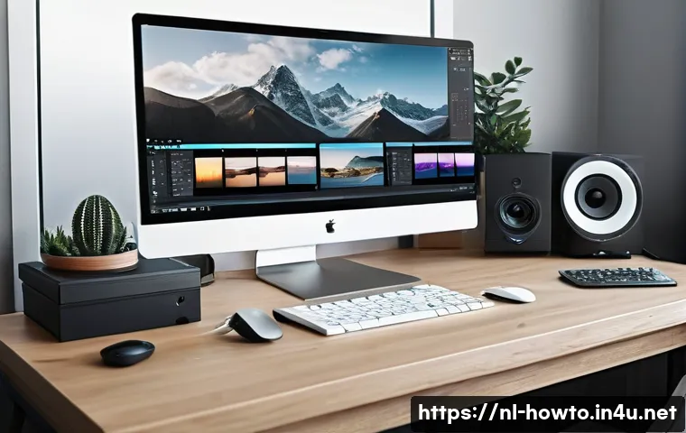 Filmora 활용법 - A sleek and modern video editing workspace featuring a clean and intuitive Filmora interface on a la...