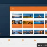 Home 18 디지털 포트폴리오 활용법 - A modern, minimalist digital portfolio homepage design tailored for Dutch professionals, featuring a...